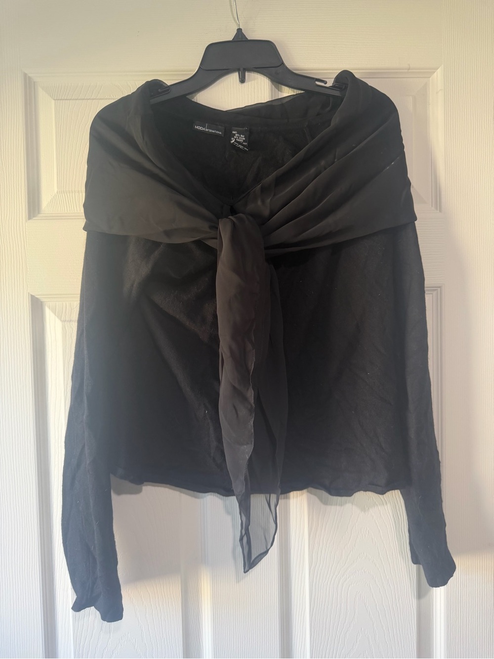 Moda international sweater with silk detail
